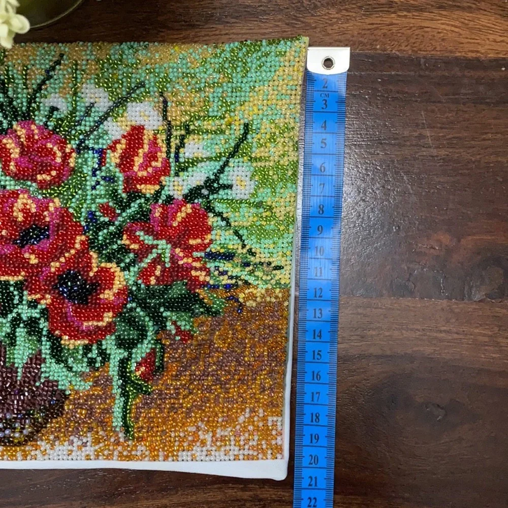 Multi Colour Hand Embroidered Beaded painting - Picture 4 of 5